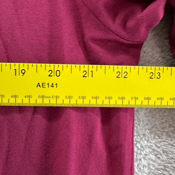 Athleta Cardigan Women M Burgundy Pranayama Restore Wrap Open Front Ultra Soft - Picture 12 of 16